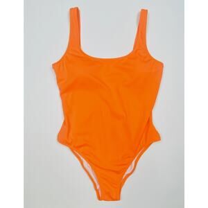 PINK Victoria’s Secret Swim Orange one piece swimsuit low back